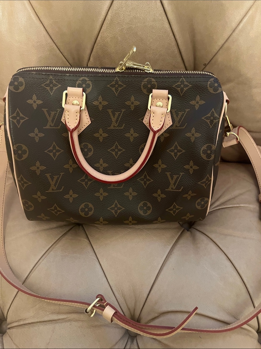 Classic Monogram Canvas Satchel 25 in Brown with Natural Vachetta Trim NEW